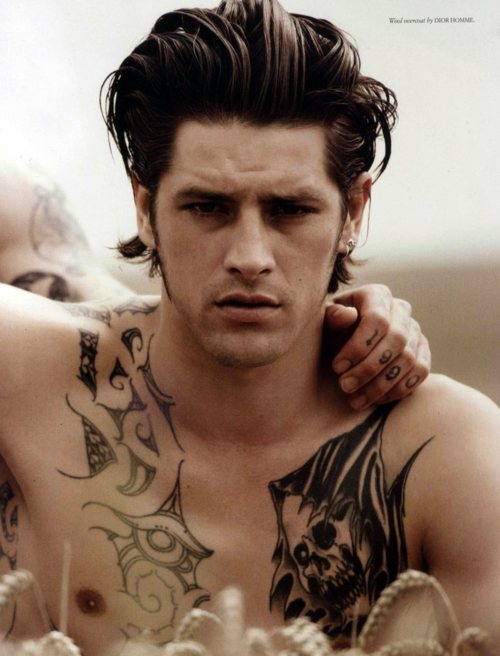 Male Models With Black Chest Tattoo