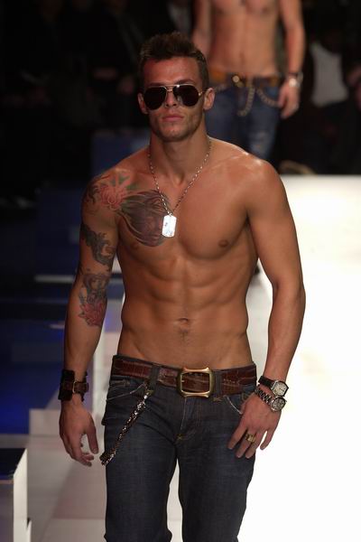 Male Models Catwalk With Tattoos