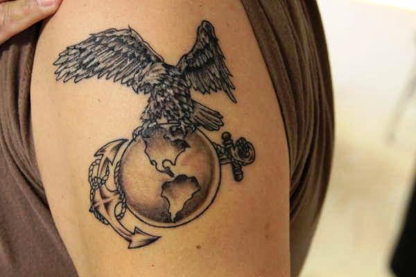 Eagle GLobe and Anchor Tattoos