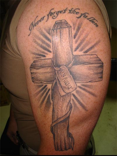 Cross Tattoo US Marine Corps Tattoo