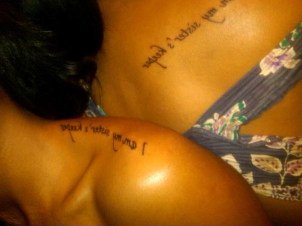 Ashaxbadd Tyra And I Matching Sister Tattoos