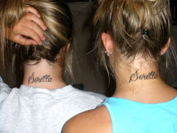 Wonderful Sister Love Neck Tattoo Quotes To Celebrate Sisterly Love