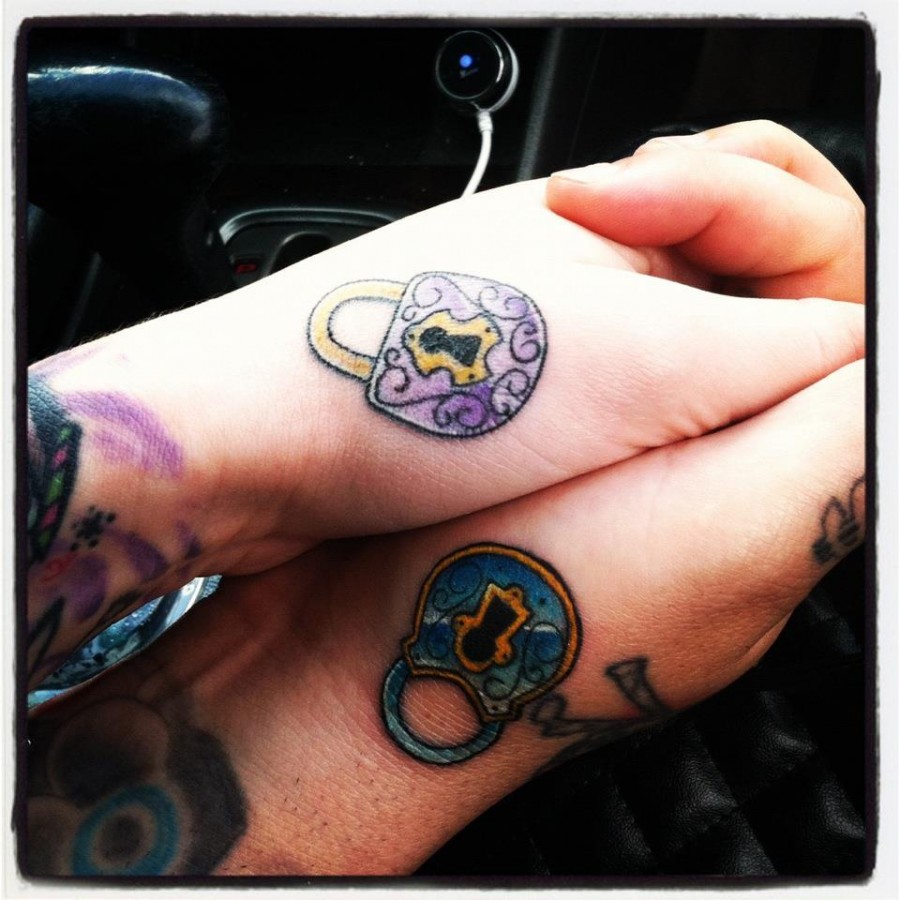 Locks Cool Matching Tattoos For Couples