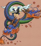 Colored Japanese Dragon Tattoo Type