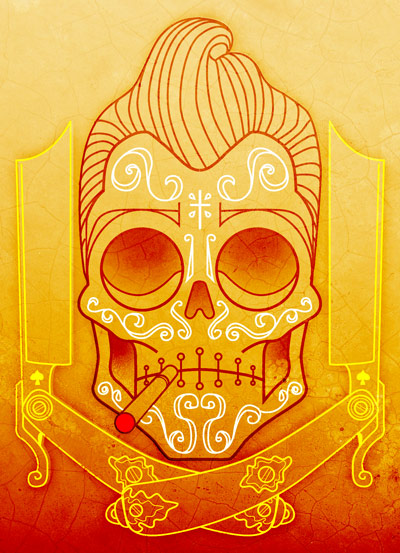 Nice Greaser Mexican Skull Tattoo (Deviantart)