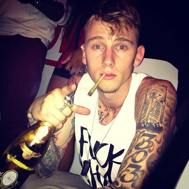 MGK Lace Up Handsome Artist Tattoo