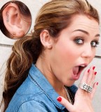 Pictures Of Miley Cyrus Love Tattoos At The Right Ear