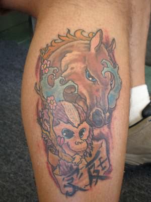 Horse & Horseshoe Tattoo Image