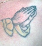 Cool Praying Hands Tattoo Design Example