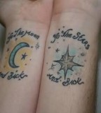 Wrist Moon and Star Tattoos Picture