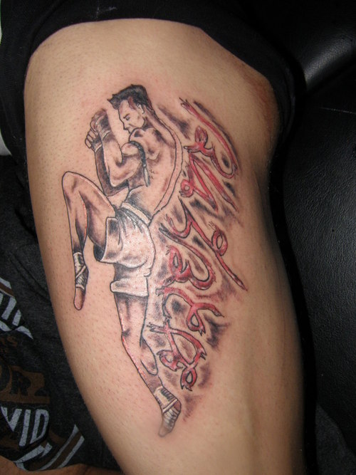 Beautiful Thailand Boxing Muay Thai Themed Tattoo Design