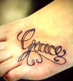 Feet Name Tattoos Design