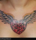 Tattoo Design Of Heart - Chest Tattoos