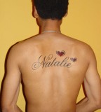 Name Tattoos on Back for Men