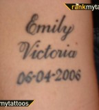 Name and Birth Date Tattoo Design Arm Tattoo