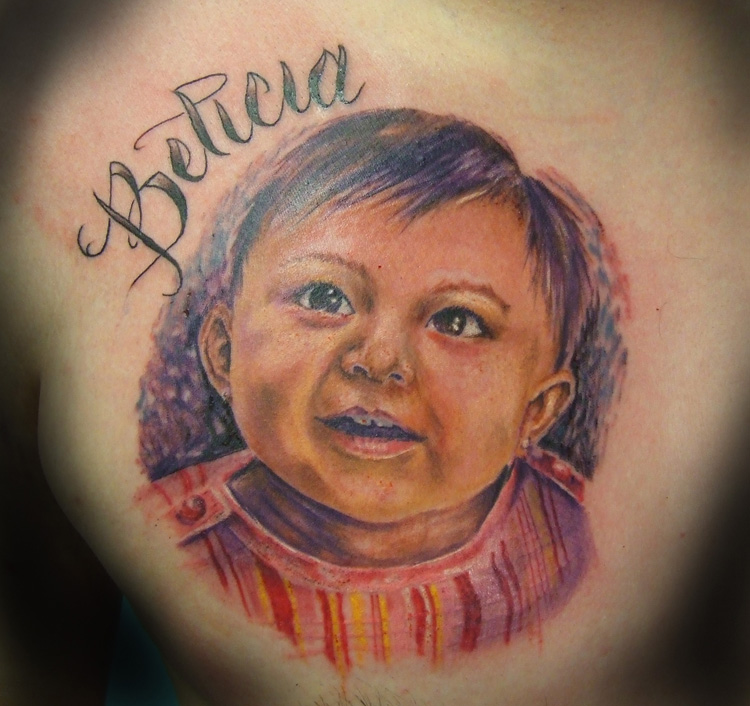 Baby Name Tribute Tattoos Design