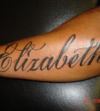 Elizabeth Tattoo Name On Arm 