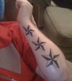 Nautical Star Tattoo Design on Forearm