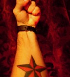 Artistic Nautical Star Tattoo Designs for Forearm