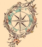 Briliant Nautical Compass Tattoo