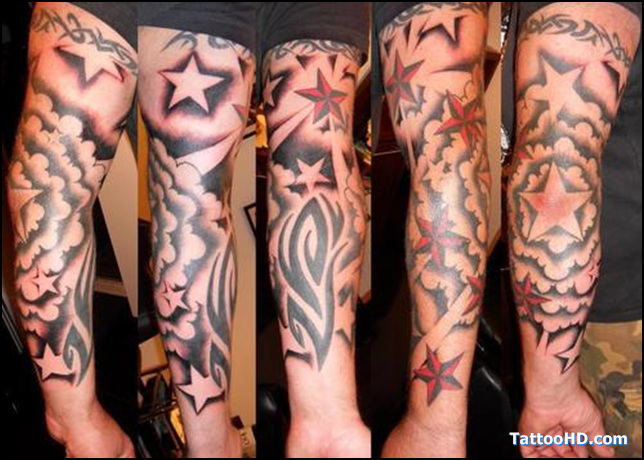 Nautical Star Tattoos For Men Inspirations