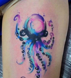 Octopus watercolor tattoo Octopus watercolor tattoo
