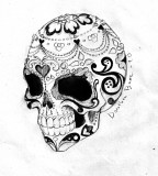 The Sugar Skull Tatttoo Sketch Design by Dorothea Barre