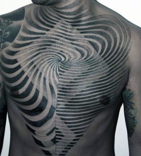 optical illusion chest tattoos for men optical illusion chest tattoos for men