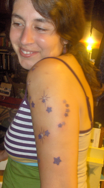 orion Constellation Tattoo Design on Half Sleeve