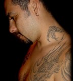 Mythical Tribal Dragon Tattoo Wraps Over-Shoulder and Neck Dragon - Tattoos for Men