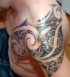 Awesome Polynesian Shoulder Tattoo Designs for Men (Deviantart)