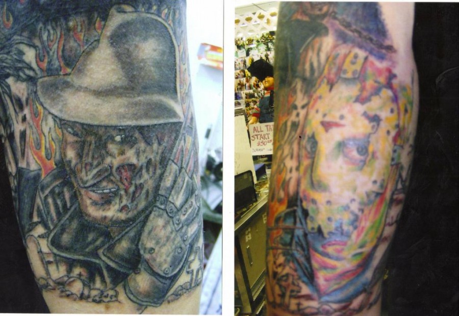 Picture Freddy And Jason Arm Tattoo