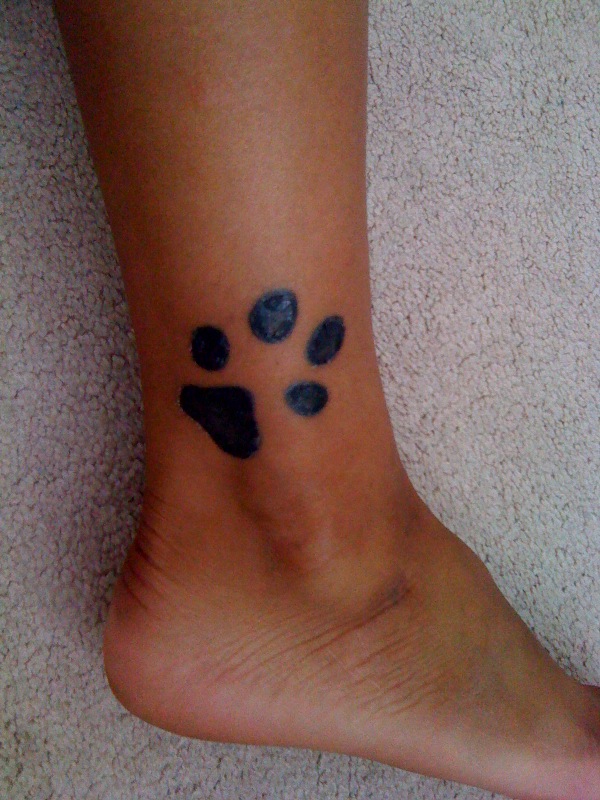 Paw Print Tattoo Meaning On Foot