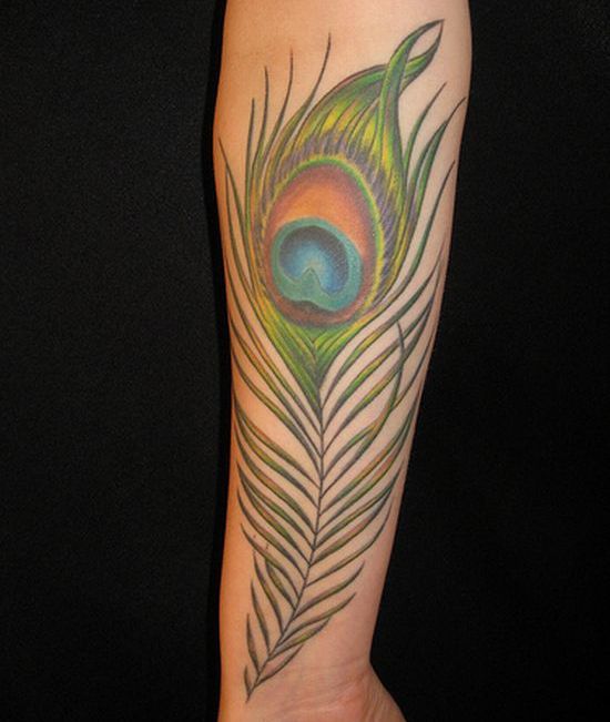 Body Art Peacock Feather Tattoo Design