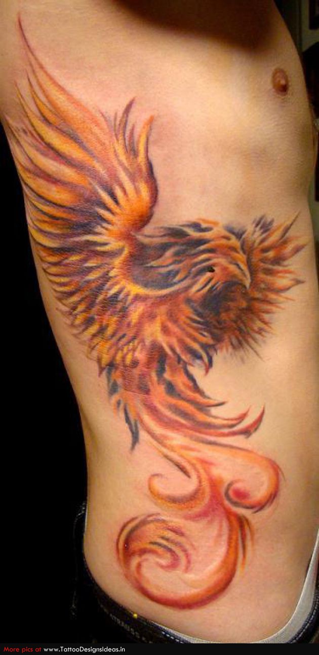 The Flying Phoenix Tattoo Design