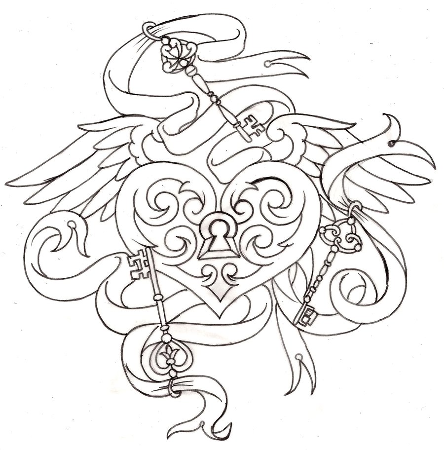 Wing And Heart Tattoo In Papers