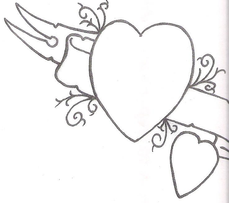 Simple Heart Tattoo Art Design