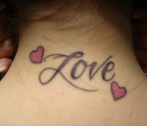 Nice Heart Love Tattoo Couple On Hand