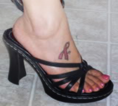 Foot Tattoo Ideas Symbol Pink Ribbon