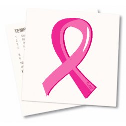 Pink Ribbon Breast Cancer Temporary Tattoos