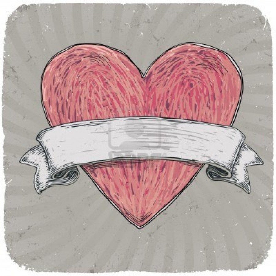 Retro Styled Tattoo Heart