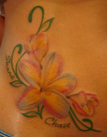 Cute Plumeria Tattoo Design