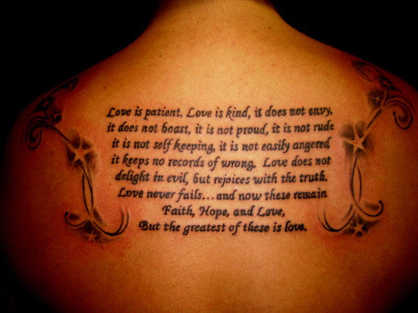 Popular Exotic Bible Verse Tattoos Images GAllery