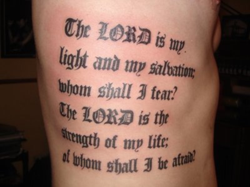 Exotic Bible Verse Tattoo Pictures