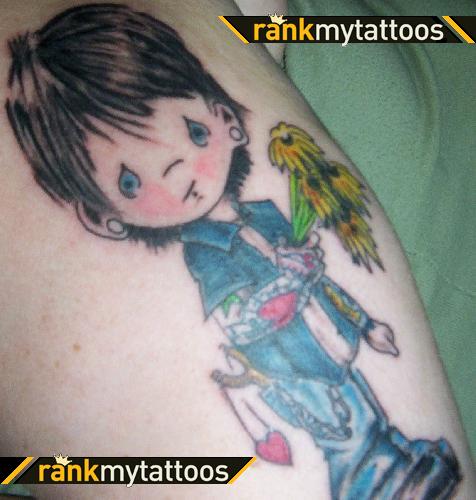 Emo Punk Precious Moments Boy Girly Tattoo