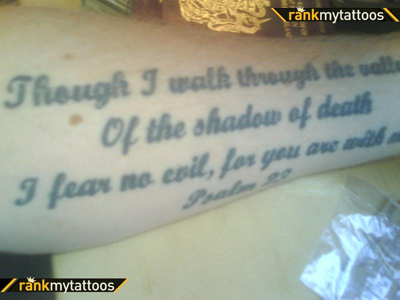 Christian Bible Arm Tattoo