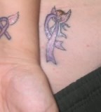 Memorial Tattoo Ribbon and Pixie Design