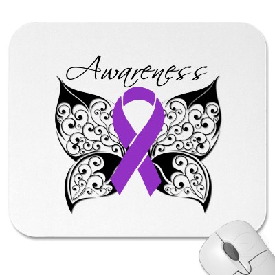 Tattoo Butterfly Awareness Alzheimers Disease Mousepad