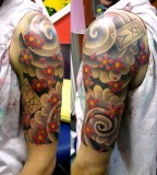 Awesome 3D Quarter Sleeve Tattoo