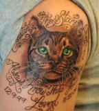 Cat Quarter SleeveTattoo Ideas